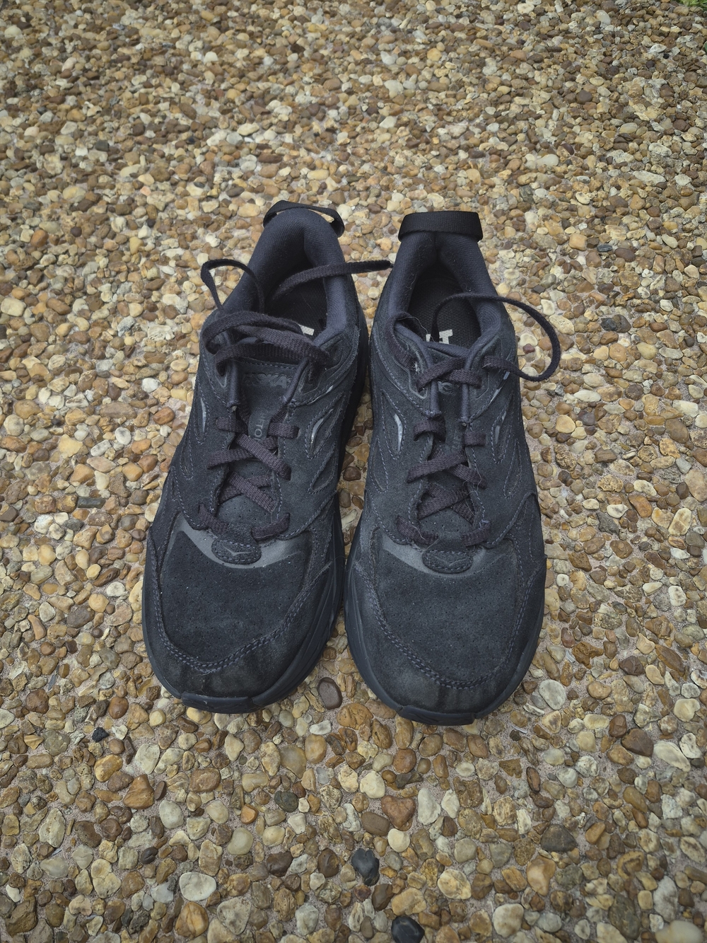 HOKA ONE ONE Clifton L Suede Black Men's US 10 Women's US 11 Sneakers 1122571 BB